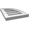 Ekena Millwork Quarter Round Top Right Surface Mount PVC Gable Vent w/ 2"W x 2"P Brickmould Sill Frame, 12"W x 16"H GVPQR12X1603SF - alternate 4